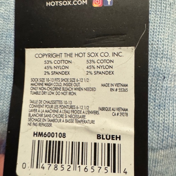 🎉🎉HP🎊🎊 NWT Hot Sox Charleston Blue and Yellow Dress Socks with Tropical Design - Picture 5 of 5